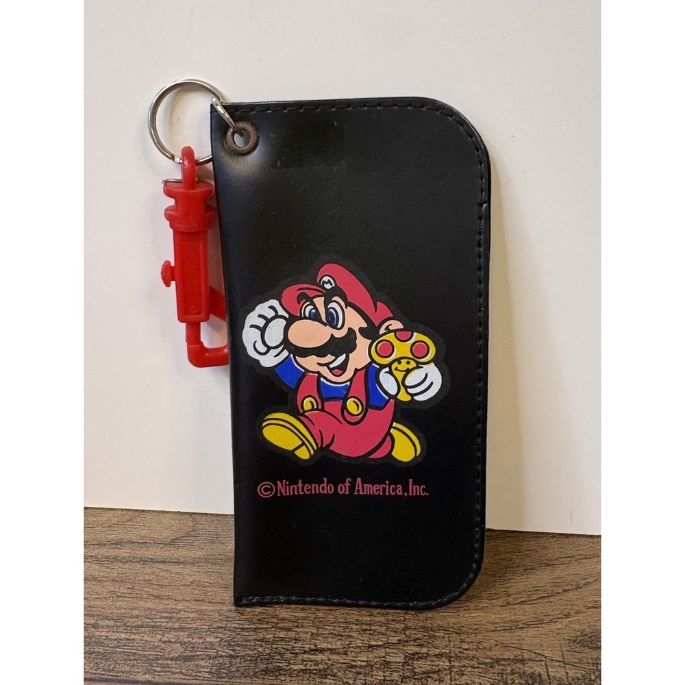 Vintage 1989 Nintendo of America Super Mario Bros Eyeglasses Soft Case Korea